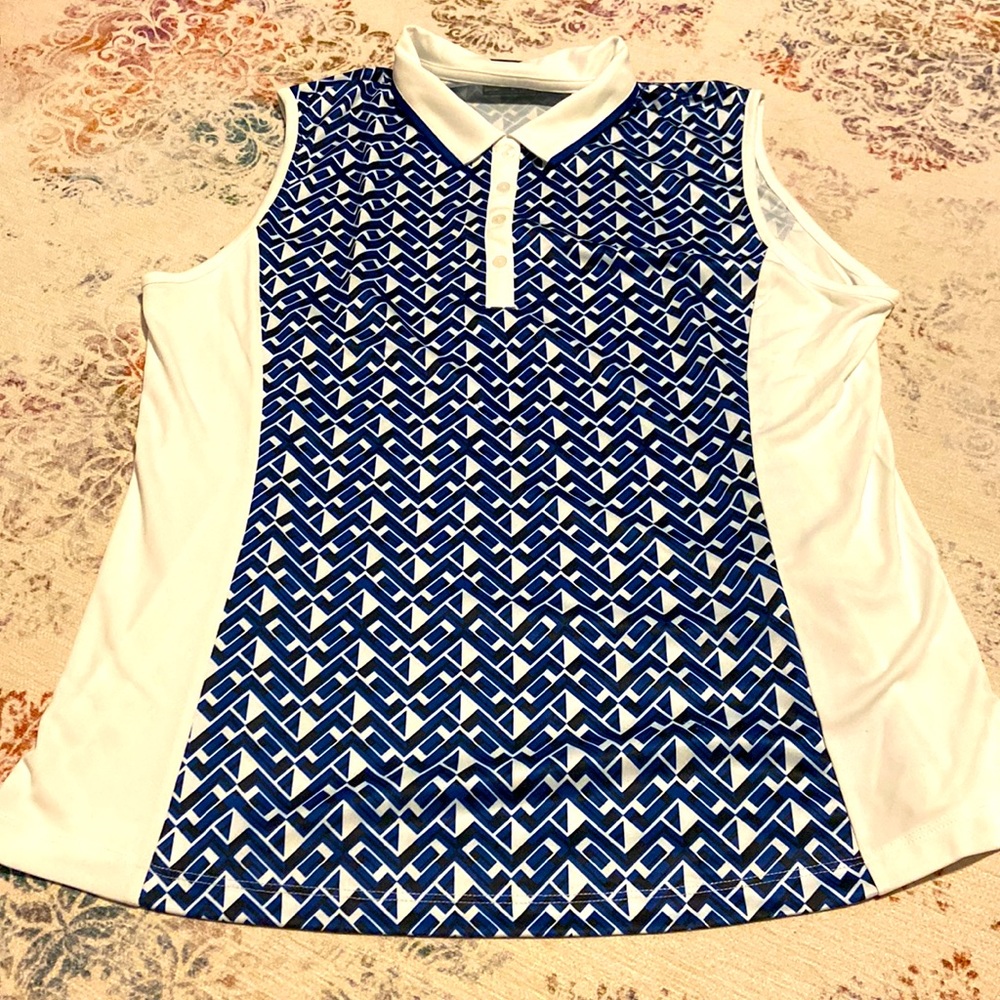 Womens sleeveless golf shirt. Size XL.